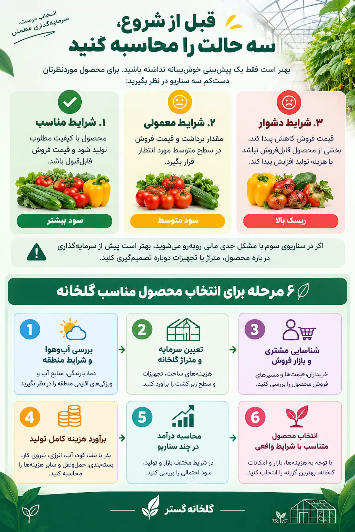 برسی محصولات پرفروش گلخانه